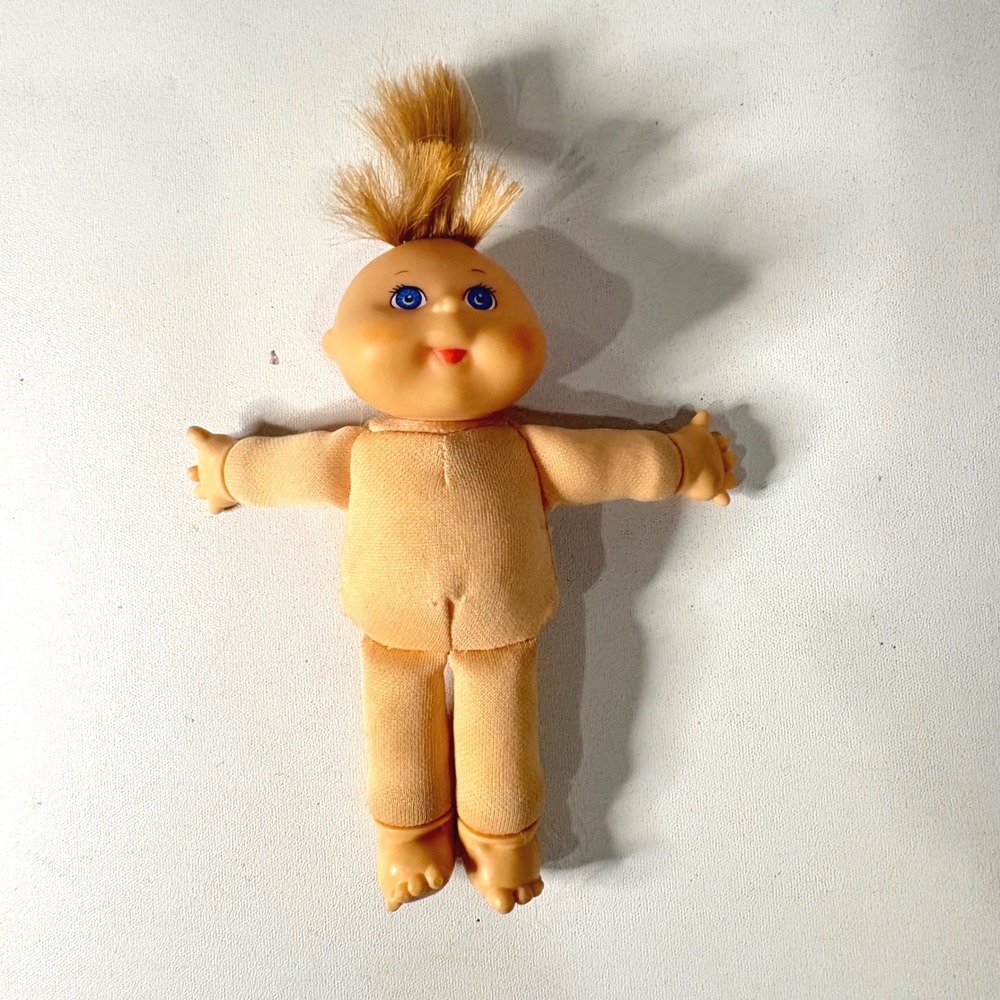 Vintage Cabbage Patch Kids Mini Doll Xavier Roberts Signature Blue Eyes 5 inch